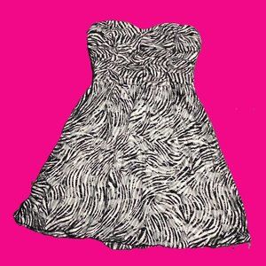 zebra print charlottes russe dress, size medium